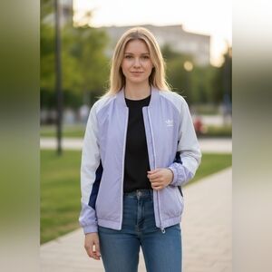 Womens Adidas Summer SST Track Jacket Purple Lilac S XL